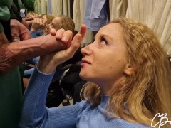 Публичный отсос в раздевалке магазина - Screenshot 13 of 16 - Female Pov