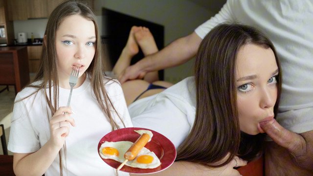 Stepsister very subtly hints at sex. Perfect breakfast