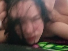 Stepfather fucked stepdaughter while she was talking with mother on the phone