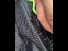 Risky under water Handjob In the Hot tub so I jumped out & finished myself off as she watched me cum