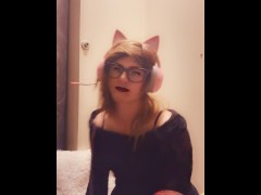 Femboy send you a snap of her bouncing on a toy