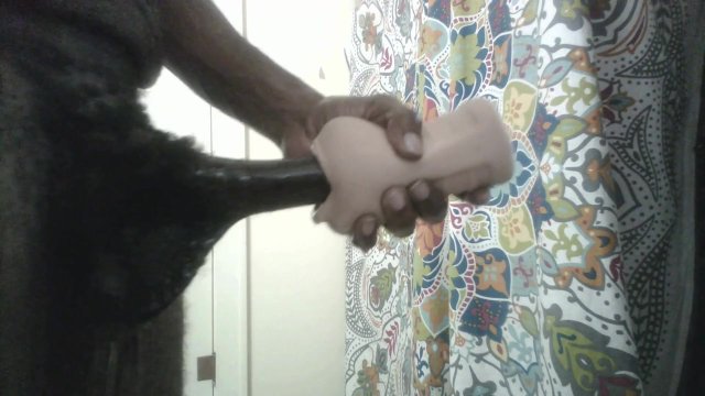 Big Black Cock Fucks Throat - BBC Stroking & Toy Play - BBc Cumming Down Throat