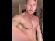 Muscle College Jock Flexing Big Cock