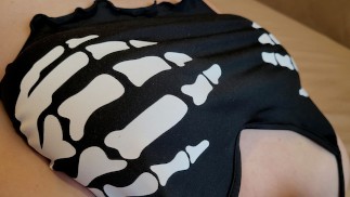 Goth Step Sis lets Me Grab Her Big Tits