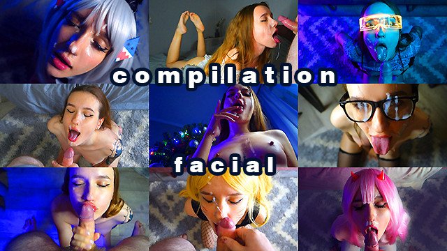 Compilation: facial, cum on face, cumshots - Sunako_Kirishiki
