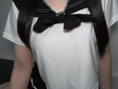 旦那に相手にされない人妻がセーラーコス来て制欲発散オナニー - Screenshot 7 of 16 - 日本人 オナニー