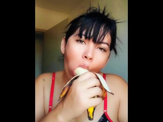 Não goze me vendo comer uma banana, porque a banana gozou