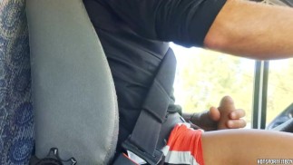 I left the house so horny I had to touch my dick in the van while driving