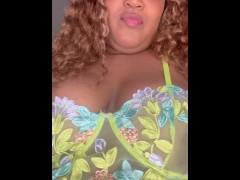 BBW EBONY MILF playing with herself 3/16