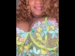 BBW EBONY MILF playing with herself 7/16