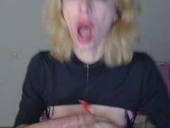 20 сек удержание в глотке,слезы и разъебал шею жестко