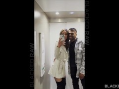 BLACKEDRAW BBC-Addicted Influencer Hope Heaven Blows Stranger In Elevator 4/16