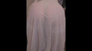 Shaking My Big Ass in See-through Nightgown