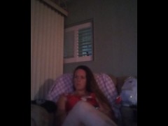 Whit Girl In Mini Dress Playing Video Games