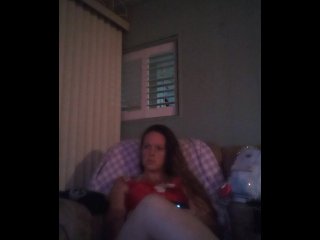 Whit Girl In Mini Dress Playing Video Games