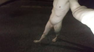 Public Nude Walk & Cum