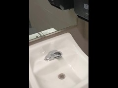 Jerking in work bathroom