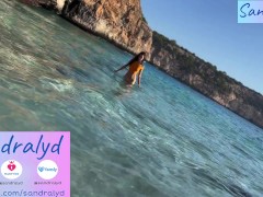 Sexy girl on the beach of Mallorca