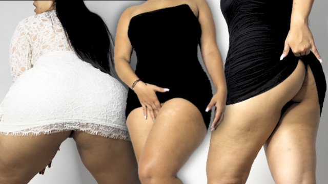 Try on Haul NO PANTIES  - Trying tight mini dresses on my Big ass