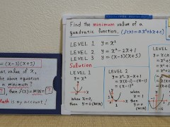 Find the minimum value of a quadratic function.[JapanMath](job)