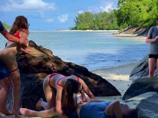 Another Couple Watching Us Having Sex On The Beach - Applause at the End