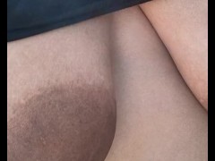 Risky public flashing. Wife flashing big tits