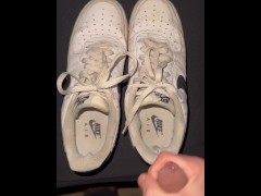 Cumshot on dirty white Nike Air Force 1