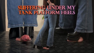 Souffrance sous mes talons d’tank à plateforme haute - Boules Crush Piétinement, Shoejob, CBT, Piétinement