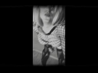 Mature Bespectacled Crossdresser in Stockings and High Heels, Crazy Rhythms