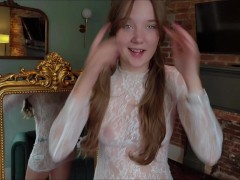 My Tiny Virgin Nipples Need Sucked - FULL TRANSPARENT DRESS NAKED TRY ON HAUL - SableHeart