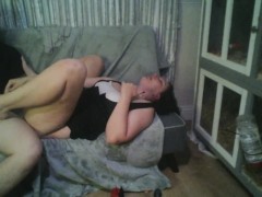 I tied him up and made him watch me cum for strangers, then i made him cum in me