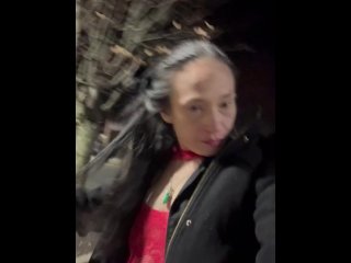 Walking in red