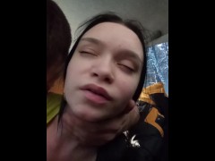 Hot Public Sex With Prostitute In a Car In The Middle Of The Winter Forest