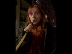 smoking hookah outside