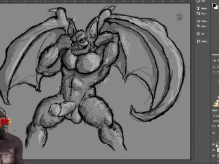 Monsterbait Draws Erotic Orc / Monster Vampire Smut for Fans.