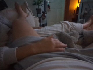 Step sister Plays & Teasing My Cock - Mom Almost Caught Us