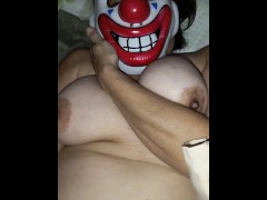 Punching the bbw clown hard