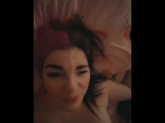 Try Not to Cum!! Scarlet Qirl Facial Cumpilation