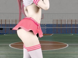 3D cute cheerleader naked her big naturals