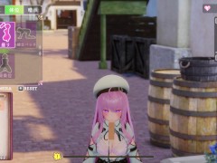 【#01 異世界樹の巫女～魔法のチカラでおさわりHやりたい放題～(体験版)実況】野外で服脱がして巨乳巫女にエロいことするSLGファンタジー同人３Dアニメーションエロゲ―