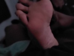 1023FEET step sibling gives handjob with soft soles