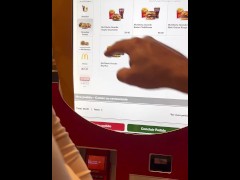 She left her job as a prostitute and her husband left at McDonald's in a transparent dress. Insane??