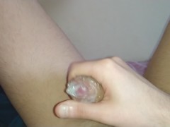 Student Masturbation Cum in Condom - Screenshot 1 of 16 - Self Pleasure