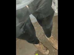 Pissing My Already Wet Skinny Jeans
