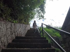 直穿きストッキングを履いたまま野外露出散歩 - Screenshot 1 of 16 - 日本人女性オナニー