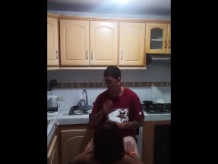 My boyfriend fucks me on all fours and fills my pussy with milk