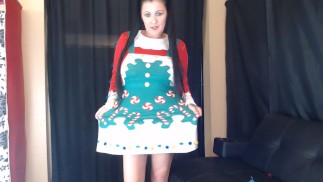 Destruction Knit Holiday Sweater Dress