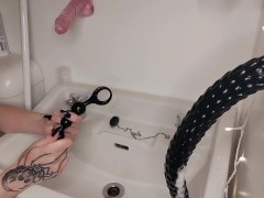Cleaning my dirty toys after a dirty stream