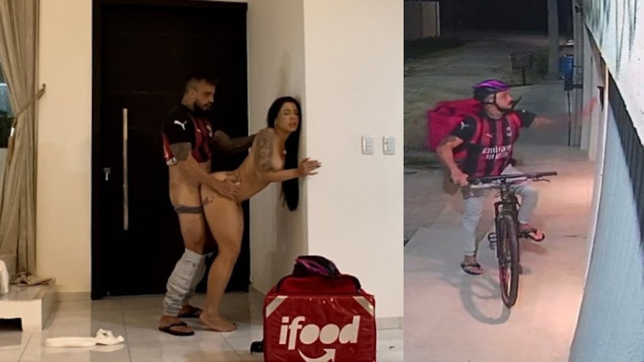 Entregador de delivery fodeu minha esposa no quarto enquanto eu estava  trabalhando