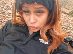 Watch me play and get creamy in the Blair witch woods